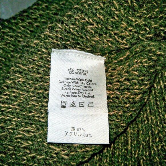 Eddie Bauer Cardigan Sweater Olive Women Size XS Pockets Sleeveless Open… - Picture 6 of 6